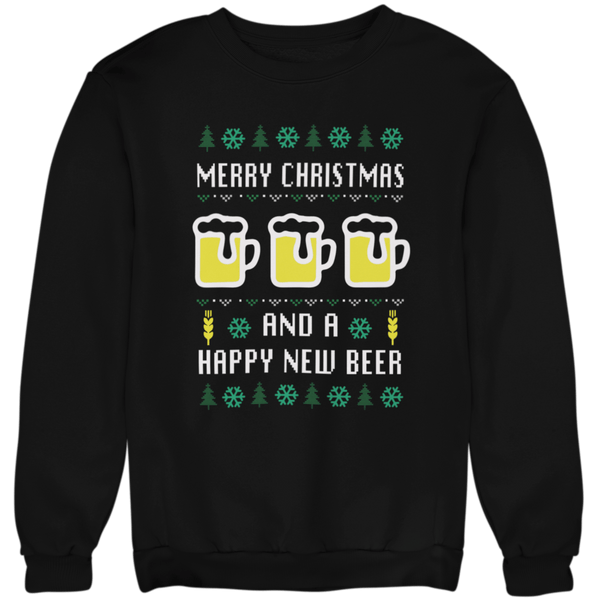 Happy New Beer - Unisex Pullover - Biermode | Mode für den Bierliebhaber