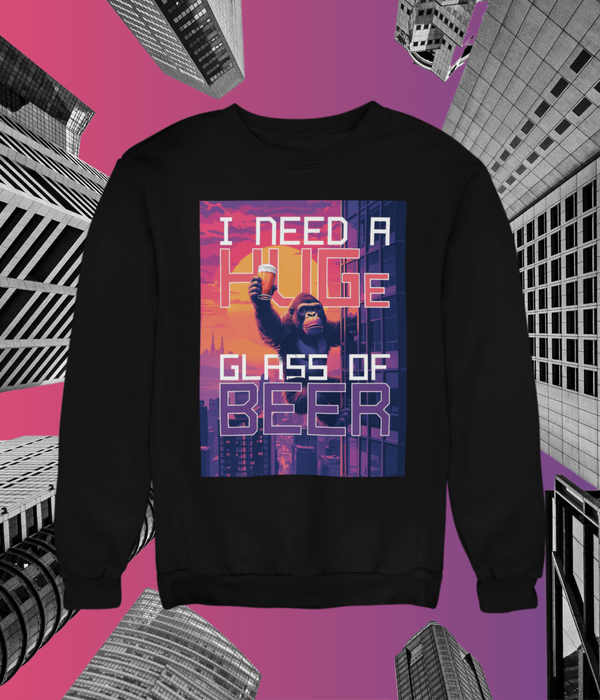 HUGE GLASS OF BEER - Unisex Pullover - Biermode | Mode für den Bierliebhaber