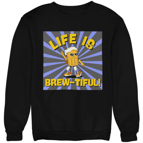 LIFE IS BREW - TIFUL - Unisex Pullover - Biermode | Mode für den Bierliebhaber