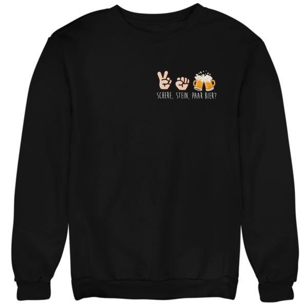 Schere, Stein, paar Bier? - Unisex Pullover - Biermode | Mode für den Bierliebhaber