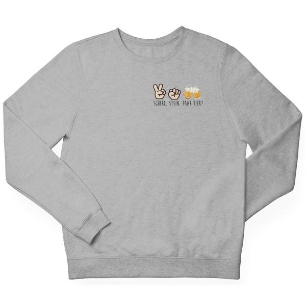 Schere, Stein, paar Bier? - Unisex Pullover - Biermode | Mode für den Bierliebhaber