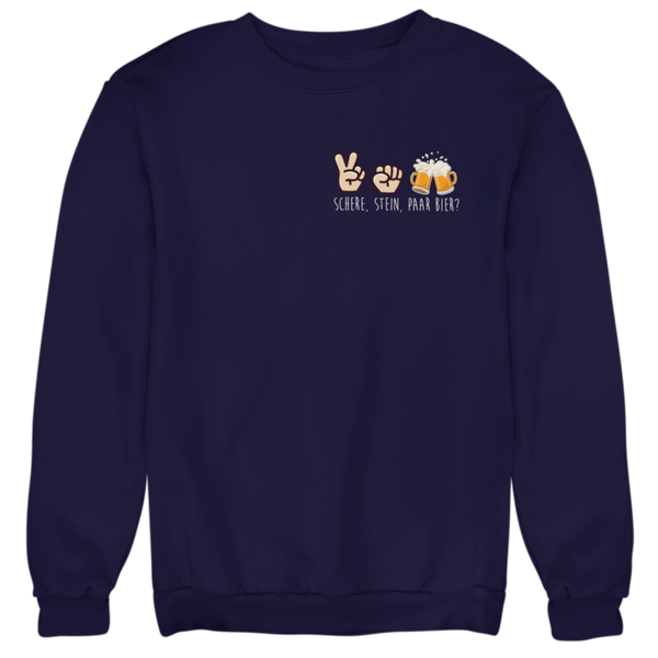 Schere, Stein, paar Bier? - Unisex Pullover - Biermode | Mode für den Bierliebhaber