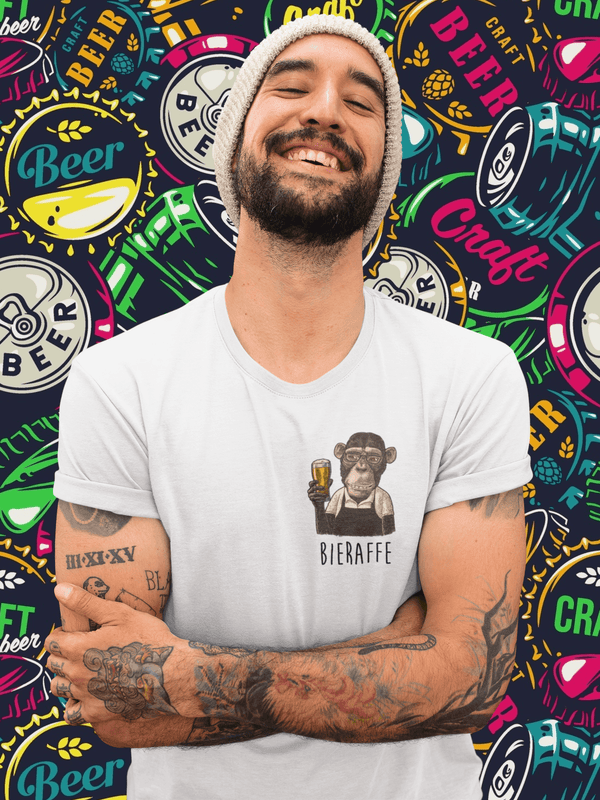 Bieraffe - Premium T-Shirt - Biermode | Mode für den Bierliebhaber