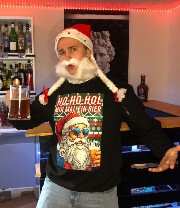 Ho Ho Hol mir mal ein Bier - Unisex Pullover - Biermode | Mode für den Bierliebhaber