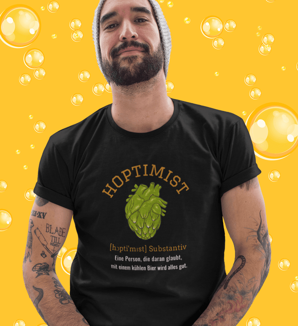 Hoptimist - Premium T-Shirt - Biermode | Mode für den Bierliebhaber