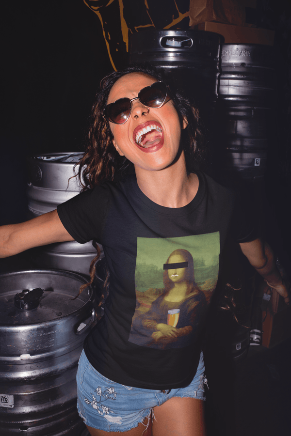 Mona Lisa (Bier Edition) - Premium T-Shirt - Biermode | Mode für den Bierliebhaber