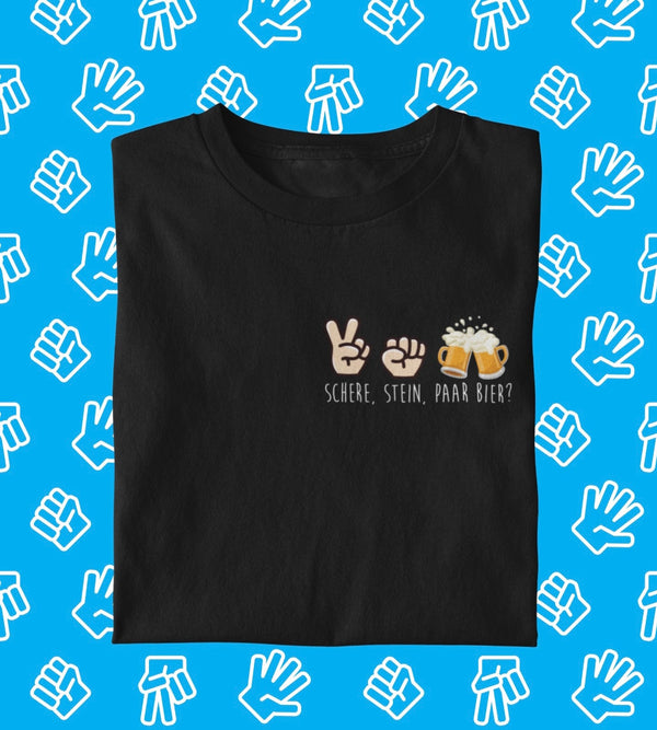 Schere, Stein, paar Bier? - Premium T-Shirt - Biermode | Mode für den Bierliebhaber